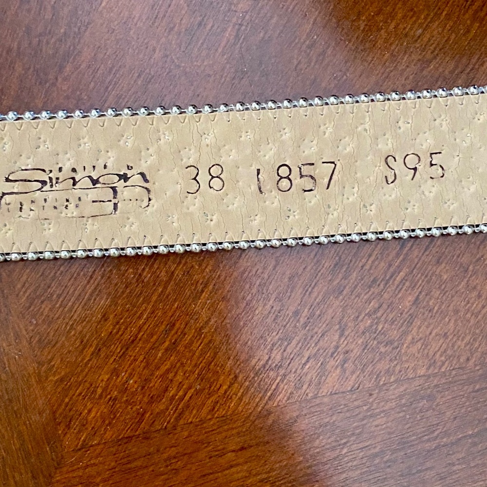 BB SIMON $595 Vintage Crystal Pony Hair Cowgirl Rocker Belt 38 - Picture 9 of 10